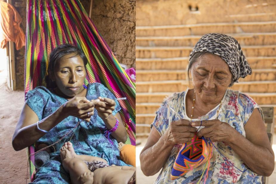 Wayuu bags weaved by Wayuu indigenous people from La Guajira Colombia
